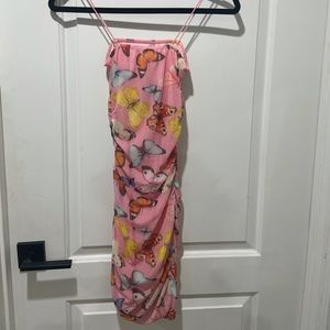 Butterfly print dress